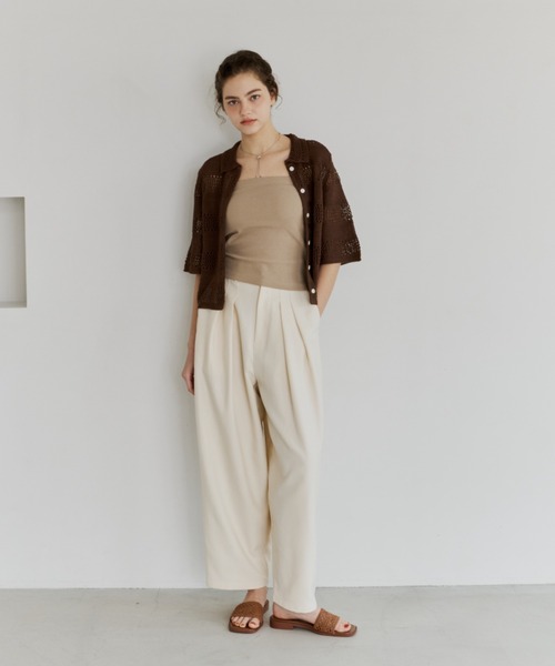 OLUN ワイドパンツ スラックス パンツ wide cocoon slacks pants