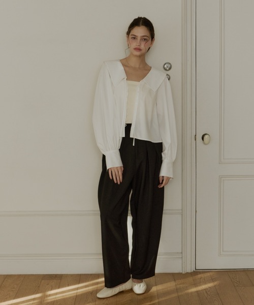 OLUN ワイドパンツ スラックス パンツ wide cocoon slacks pants