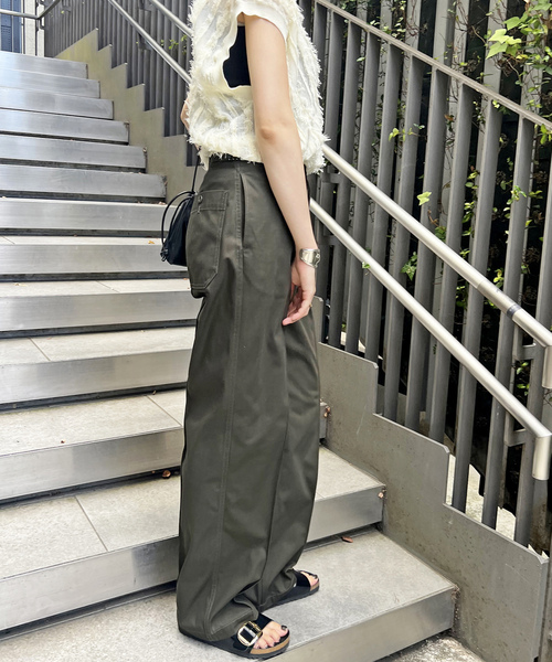 「Spick & Span」 カーゴパンツ 36 カーキ レディース