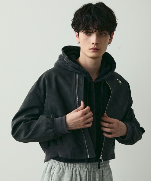 Shoowtime（ショウタイム） ブルゾン アウター Faux Leather Bomber