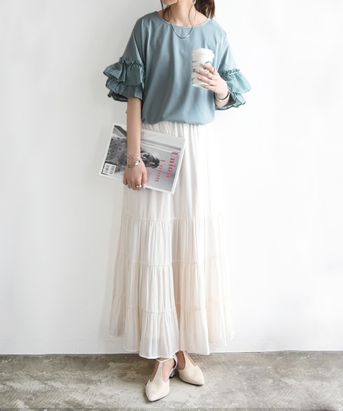 「and it_」 半袖カットソー M-L ブラック レディース_画像8