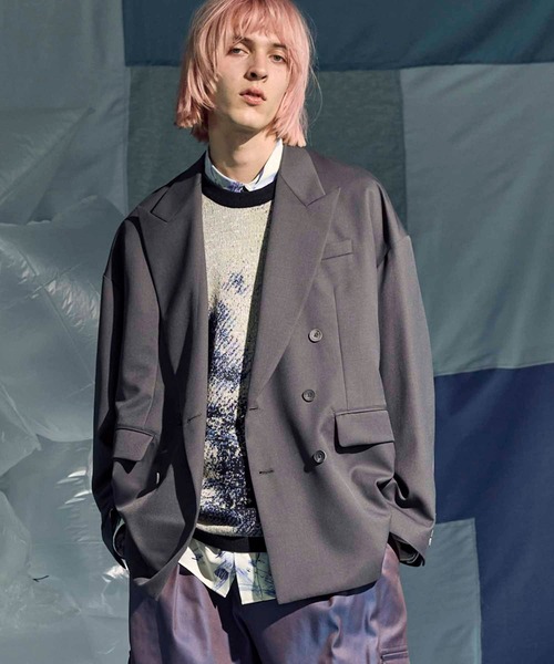 MAISON SPECIAL レザーテーラードジャケット　チャコールグレー Leather Tailored Jacket