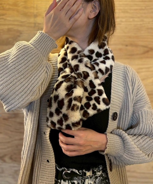 ミンク　マフラー／アニマル柄／GAKE日本製❣️ ミンクロングマフラー／アニマル柄／GAKE日本製❣️ ミンクロング