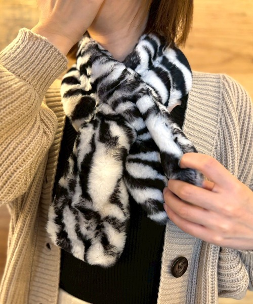 ARCADE（アーケード） マフラー ストール 差し込み ラビットフェイク