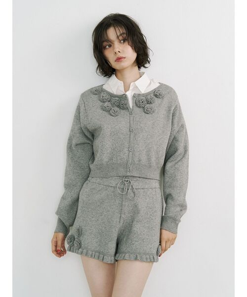 jouetie（ジュエティ） ニット セーター ローズモチーフコンパクト