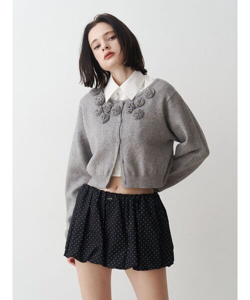 jouetie（ジュエティ） ニット セーター ローズモチーフコンパクト