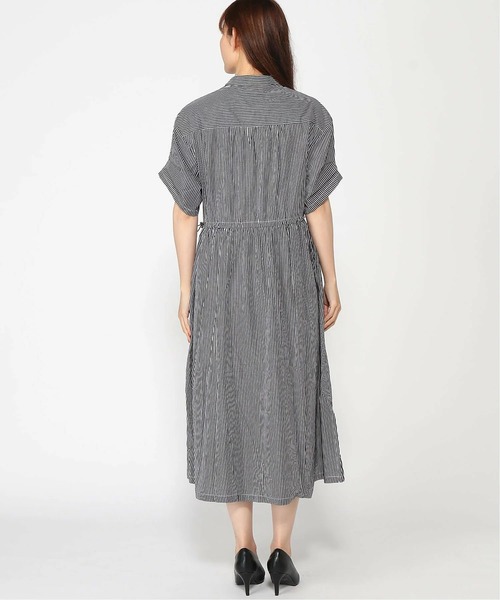 「PREFERIR」 半袖ワンピース MEDIUM ネイビー レディース_画像3