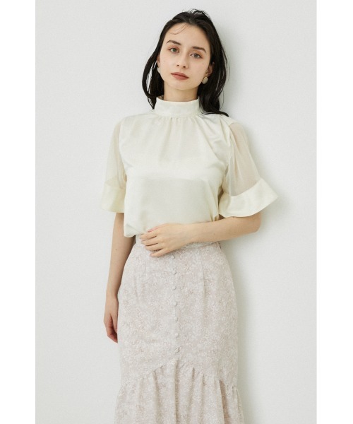 「rienda」 半袖ブラウス FREE ライトブルー レディース_画像7