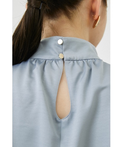 「rienda」 半袖ブラウス FREE ライトブルー レディース_画像9