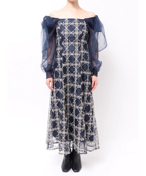 dazzlin（ダズリン） ドレス レースリボンオフショルドレス : ZOZOTOWN