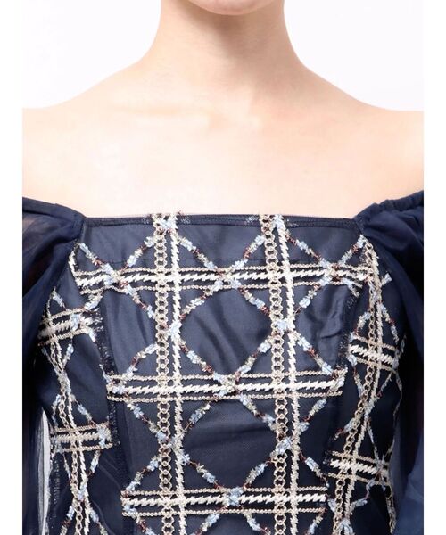 dazzlin（ダズリン） ドレス レースリボンオフショルドレス : ZOZOTOWN