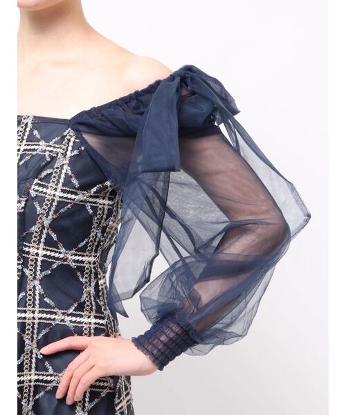 dazzlin（ダズリン） ドレス レースリボンオフショルドレス : ZOZOTOWN