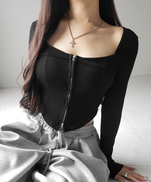 me+em select（ミームセレクト） tシャツ 「 2color 」ダブルジップ