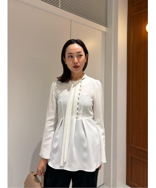 COLUMN（コラム） ブラウス シャツ COLUMN / サテンペプラムブラウス