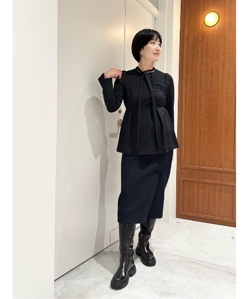 COLUMN（コラム） ブラウス シャツ COLUMN / サテンペプラムブラウス