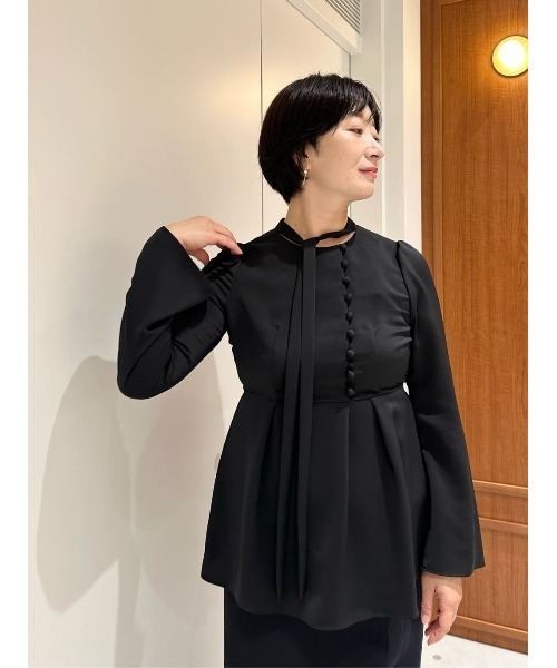 COLUMN（コラム） ブラウス シャツ COLUMN / サテンペプラムブラウス