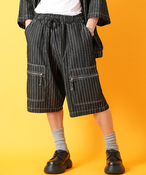「ankoROCK」 デニムハーフパンツ ONESIZE ネイビー メンズの画像
