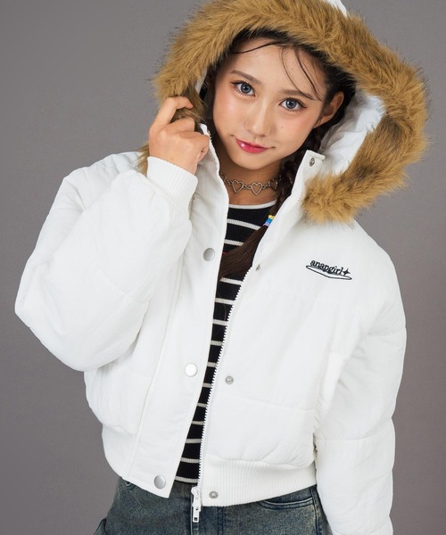 ANAP GiRL（アナップガール） ブルゾン アウター フード ファー 付
