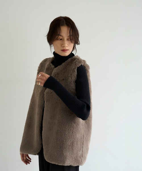 meilmada ベスト ジレ フェイクファーベスト レディース : ZOZOTOWN