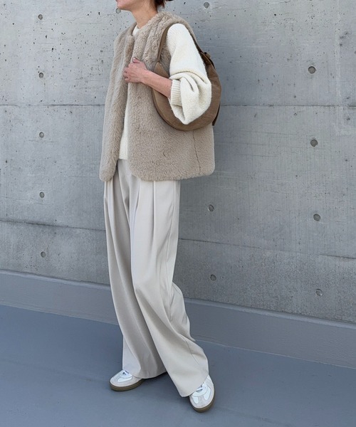 meilmada ベスト ジレ フェイクファーベスト レディース : ZOZOTOWN