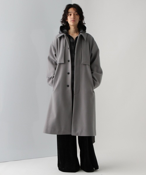 HARE（ハレ） ステンカラーコート LARGE パープル メンズ : ZOZOTOWN