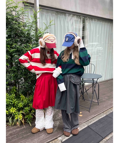 WC ブラウス シャツ レースパイピングラガーシャツ レディース