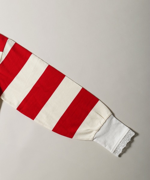 WC ブラウス シャツ レースパイピングラガーシャツ レディース