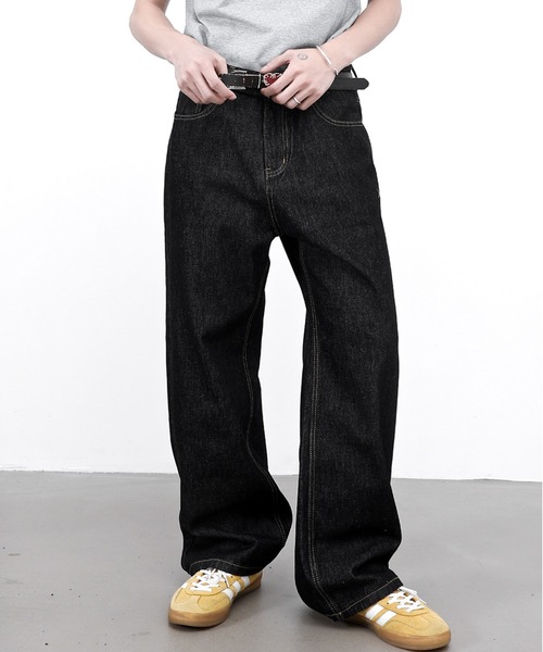 00s Jonny Wolf コーティング 裾ジップ フレア デニムパンツ 00s Jonny Wolf コーティング 裾ジップ フレア デニムパンツ JOHNNY