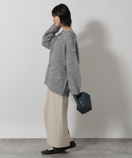 LAKOLE（ラコレ） ニット セーター ブークレVネックニットプルオーバー