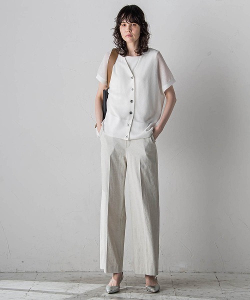 la.f（ラ・エフ） ニットカーディガン 9号 ベージュ レディース