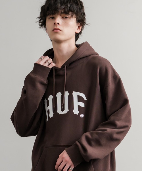 HUF LOVE HOODIE ハフ ラブ フーディ プルオーバー パーカー HUF（ハフ） パーカー ARCH WIDE FULL ZIP HOODIE メンズ レディース