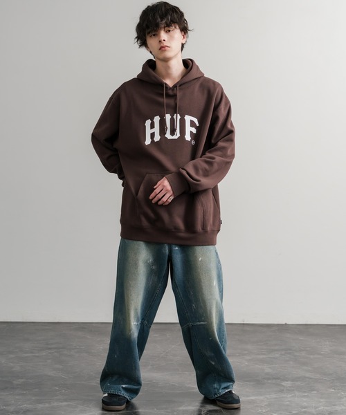 HUF（ハフ） パーカー ARCH P/O HOODIE オーバーサイズアーチロゴ