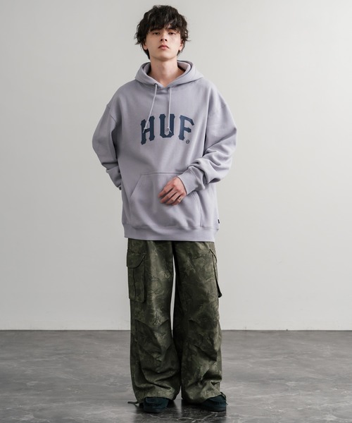 HUF ARCH LOGO スウェット セットアップ 上下M HUF（ハフ） パーカー ARCH P/O HOODIE オーバーサイズアーチロゴ