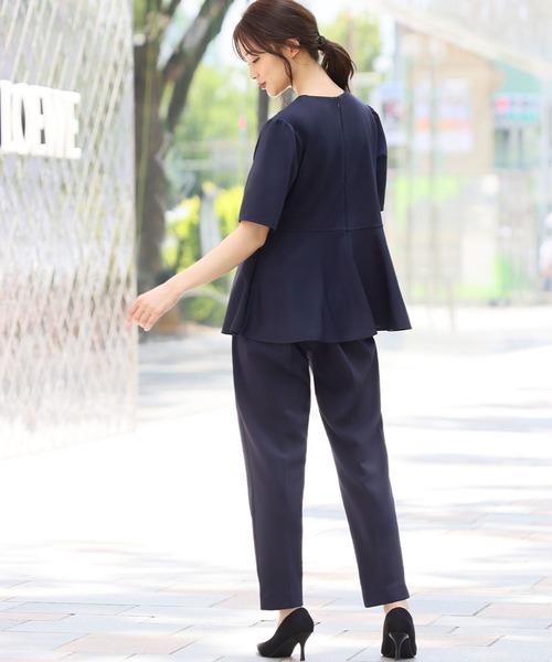 「Flolia」 セットアップ 2L ネイビー レディース_画像3