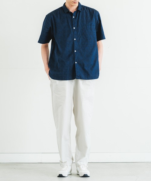 「quadro」 半袖シャツ LARGE ネイビー メンズ_画像4