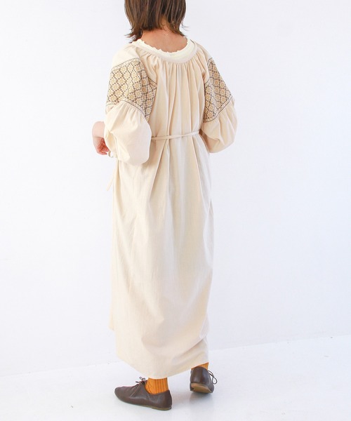 「Crisp」 長袖ワンピース FREE アイボリー レディース_画像5