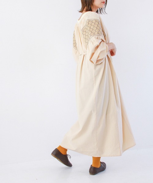 「Crisp」 長袖ワンピース FREE アイボリー レディース_画像6