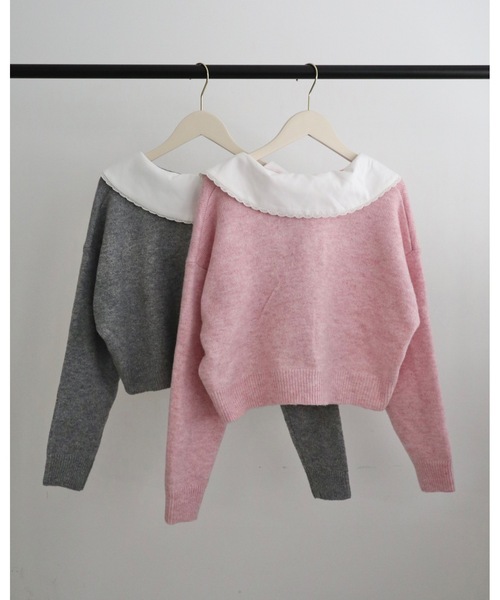 「JUMELLE」 長袖ニット FREE ピンク レディース_画像7