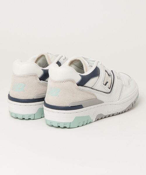 「New Balance」 ローカットスニーカー 24.0cm ホワイト×ブルー メンズ_画像4