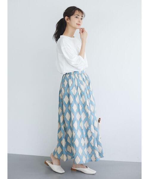 「CRAFT STANDARD BOUTIQUE」 7分袖ブラウス L ブルー レディース_画像7