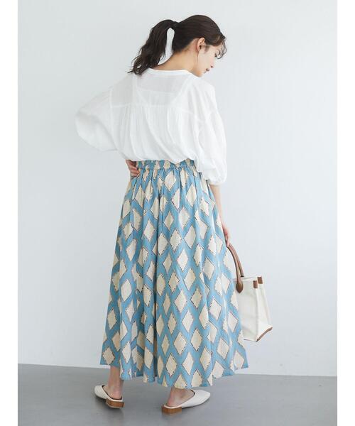 「CRAFT STANDARD BOUTIQUE」 7分袖ブラウス L ブルー レディース_画像8