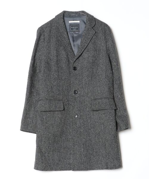 美品 ビームスライツ ハリスツイード　コラボ　チェスターコート　ヘリンボーン　L BEAMS LIGHTS（ビームス ライツ） チェスターコート「HARRIS TWEED