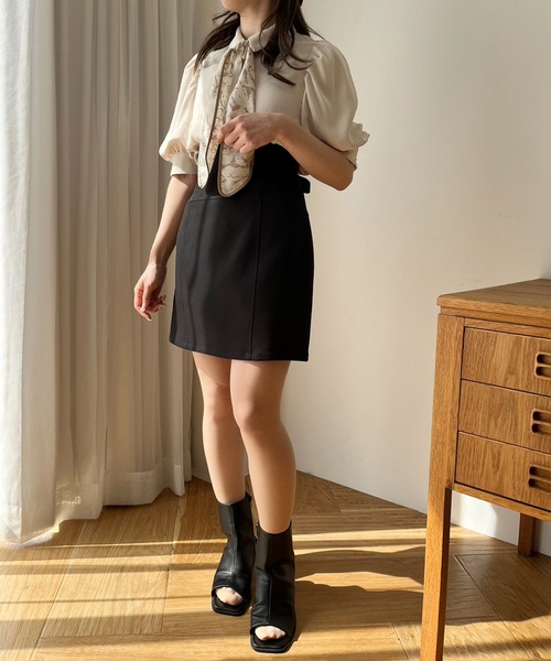 【新品未使用】one after another NICE CLAUP one after another NICE CLAUP 「one CLAUP」 スカート FREE ブラック