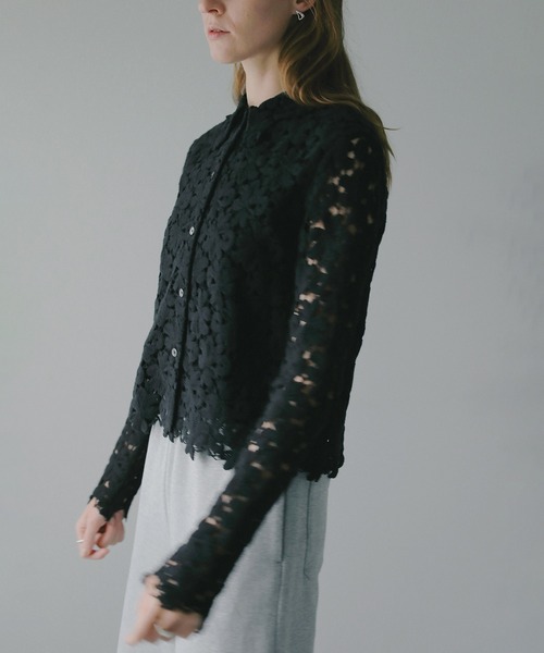 ブラウス シャツ COTTON LACE SHORT SHIRT レディースの画像