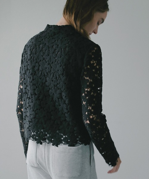 ブラウス シャツ COTTON LACE SHORT SHIRT レディースの画像