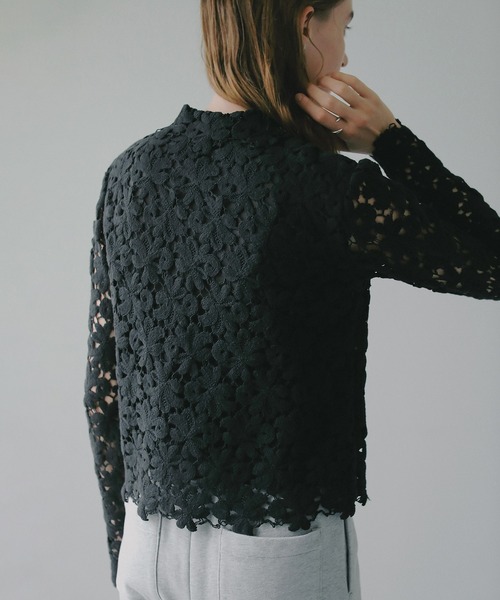 ブラウス シャツ COTTON LACE SHORT SHIRT レディースの画像