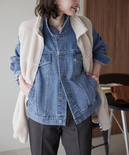 未使用品◇今季 SLOBE IENA スローブイエナ◇DENIM ジャケット SLOBE IENA（スローブイエナ） デニムジャケット FREE ブルー