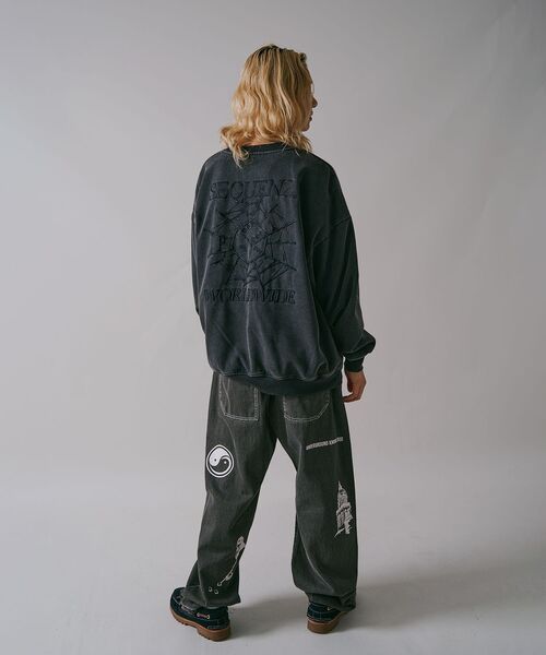 「SEQUENZ」 スウェットカットソー LARGE ブラック メンズ_画像5
