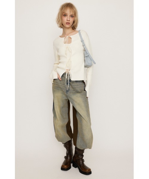 「SLY」 ニットカーディガン FREE ライトイエロー レディース_画像2