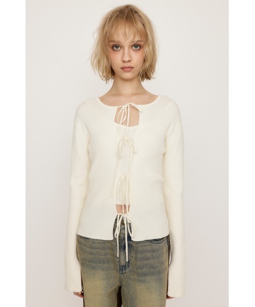 「SLY」 ニットカーディガン FREE ライトイエロー レディース_画像4